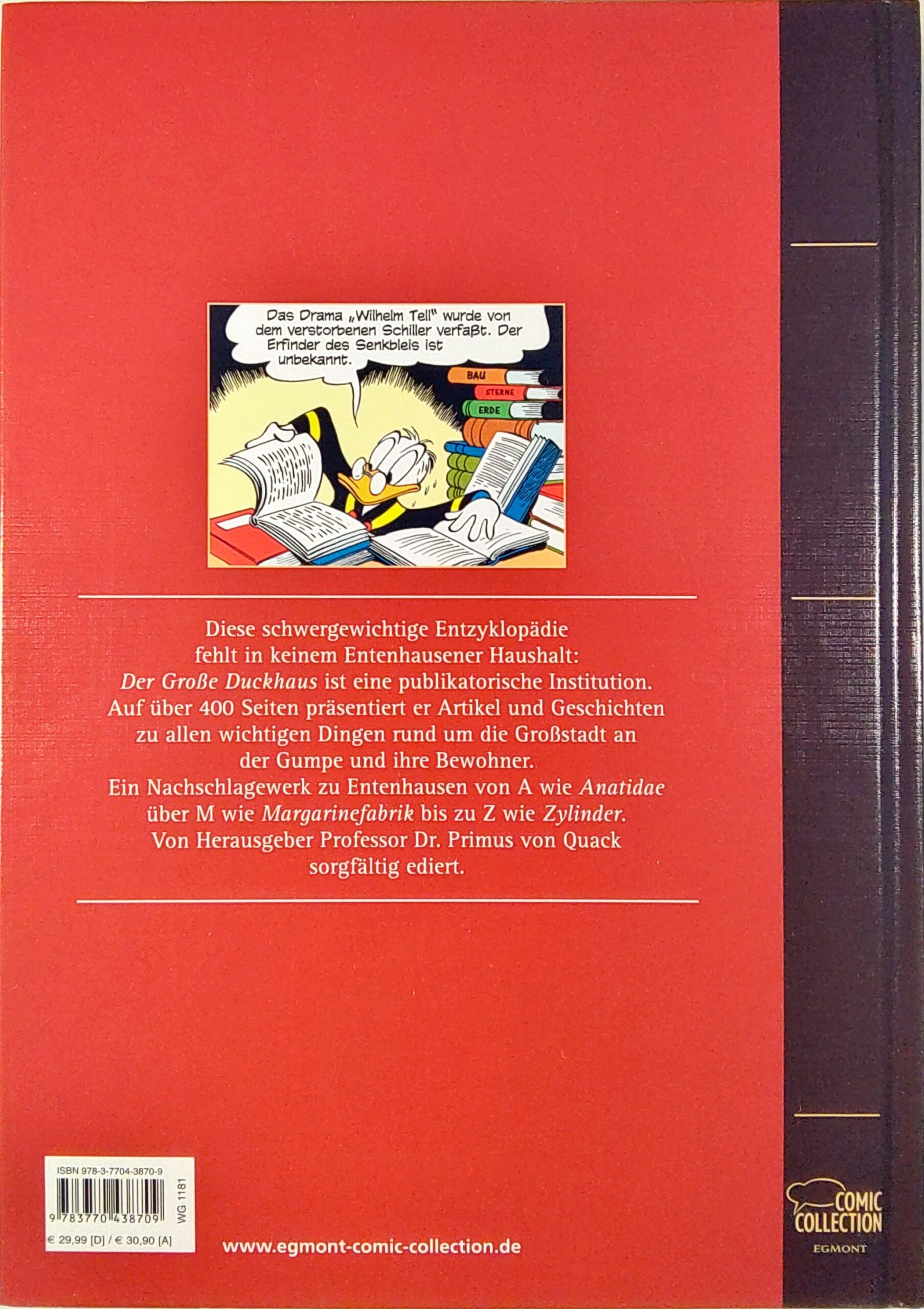 Der Grosse Duckhaus Entzyklopädie HC Entenhausen von A bis Z Donald Duck 